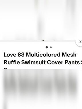 Love 83 Multicolor Tropical Print Swim Cover-Up Pants